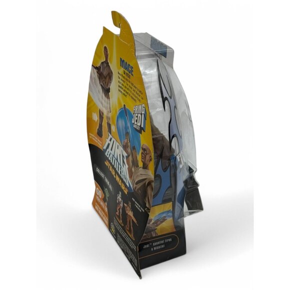 Star Wars Force Battlers Mace Windu Action Figure W/ Firing Jedi Gauntlet Ages 4 - Picture 5 of 6